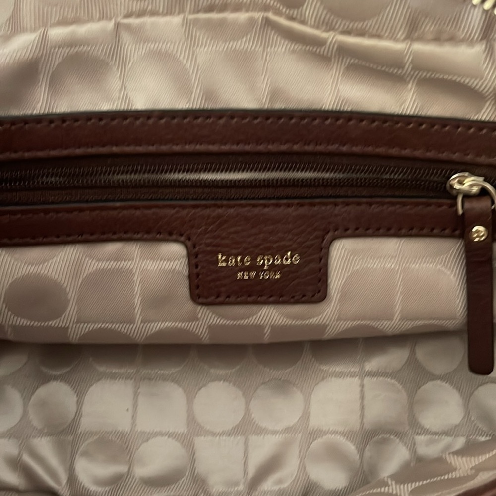 Vintage Kate Spade All Leather Brown Handbag. - Picture 9 of 16